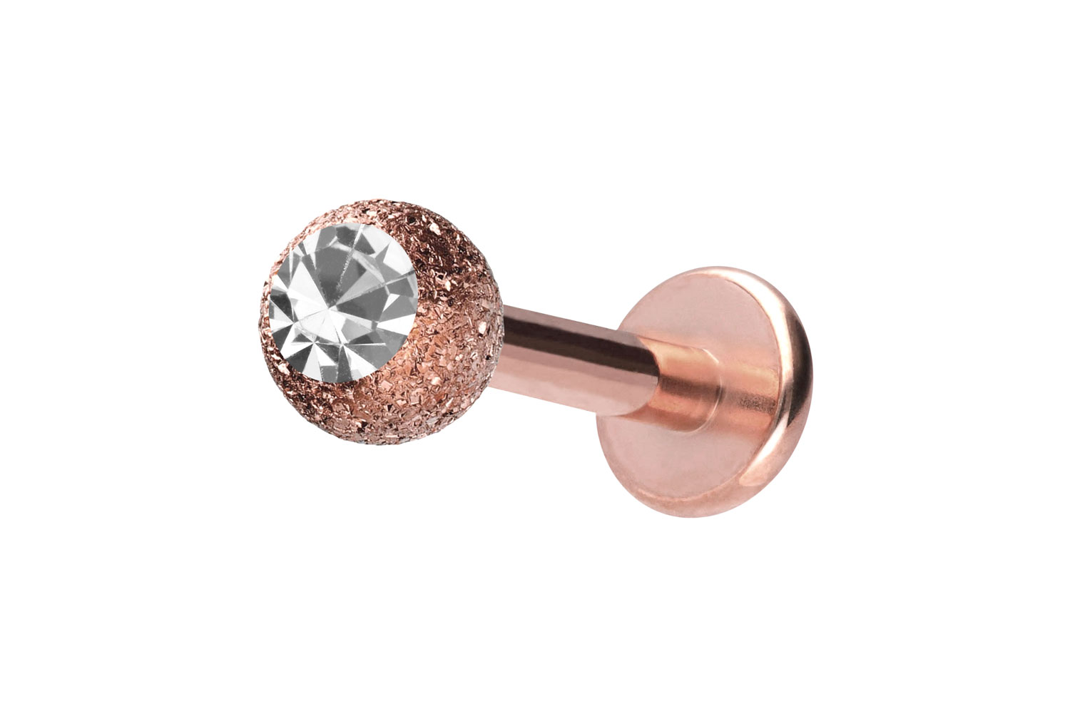 Chirurgenstahl Labret DIAMANTOPTIK + KRISTALL